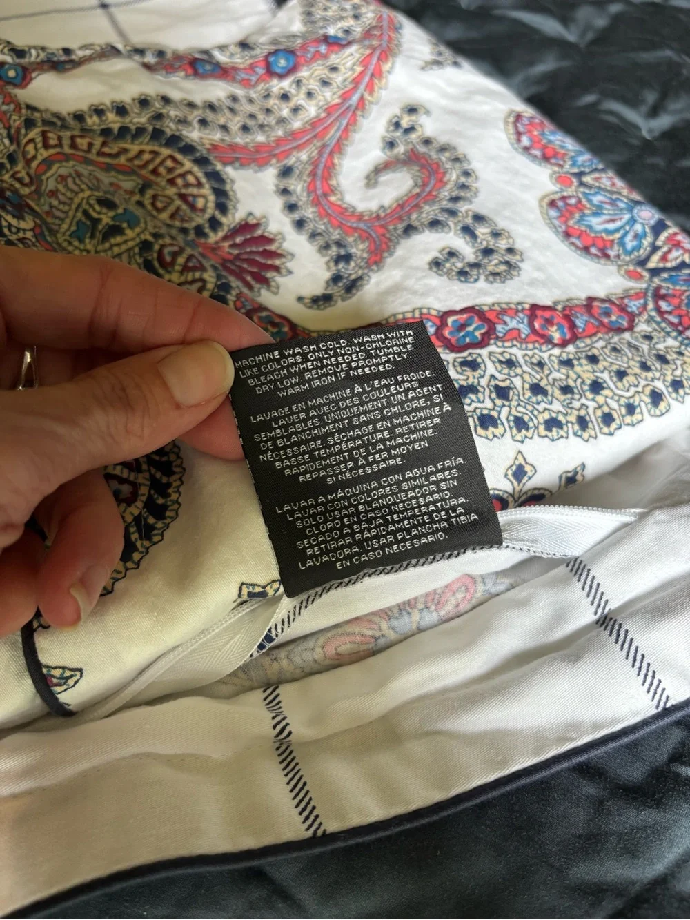 Ralph Lauren Carter Paisley Reversible KING Duvet Cover Set with Shams